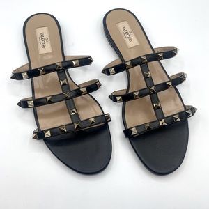 Valentino Garavani Rockstud Flat Slide Sandals